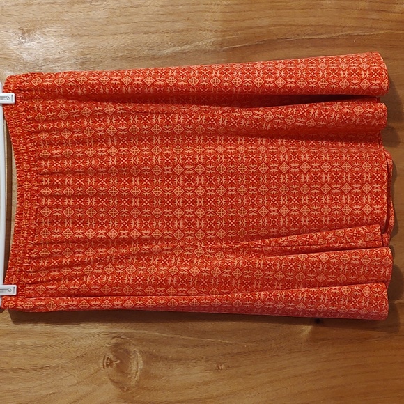 Cato Dresses & Skirts - Cato Woman Swingy Pull-On Midi Skirt Coral & Orange Stretch Flare Size 18/20W